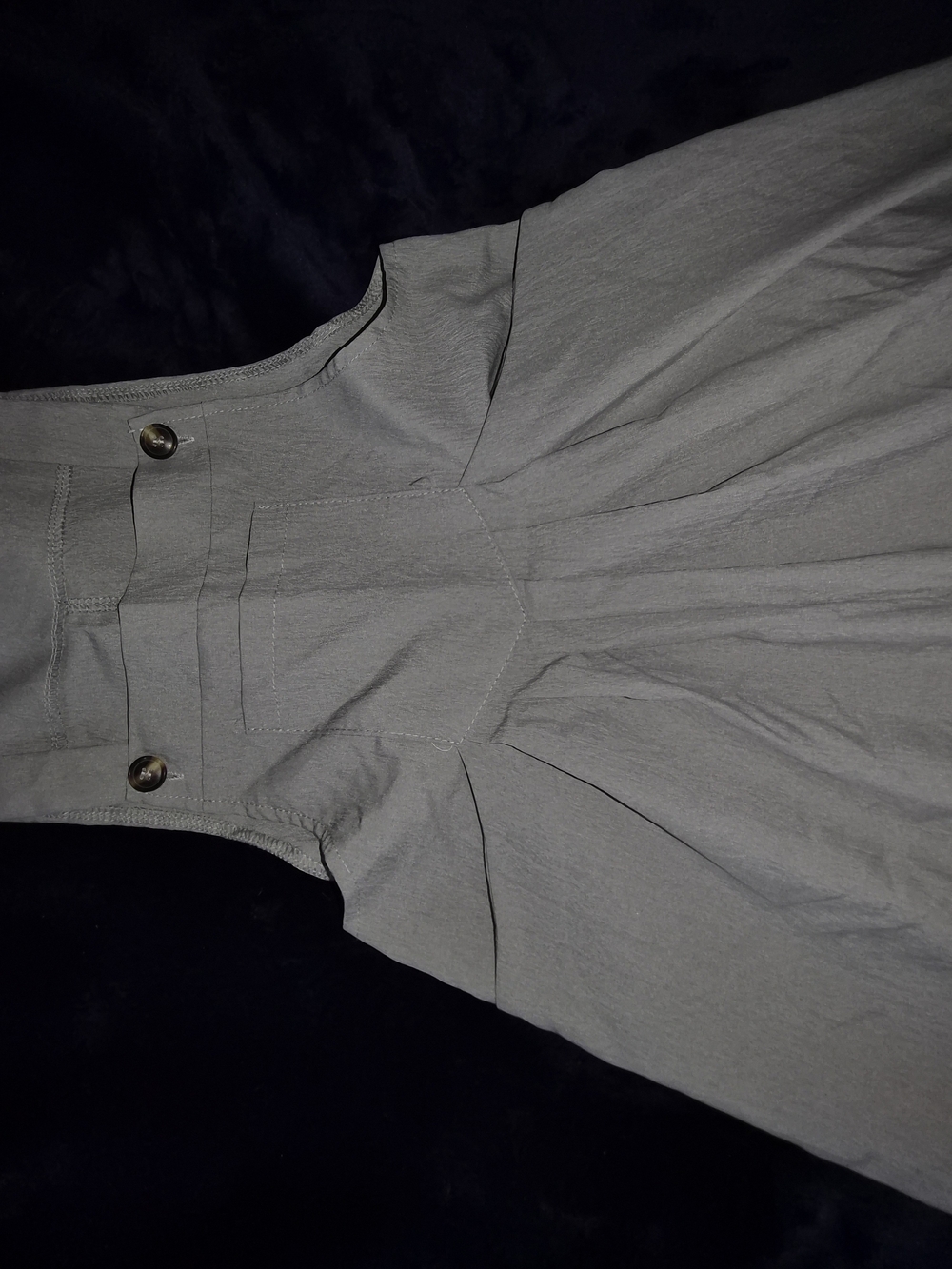 Cream Wide-Leg Cotton Overalls - Picture 9 of 10